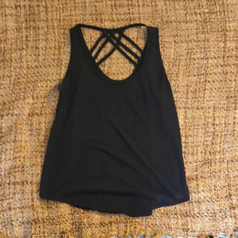 Flirtitude Black Strappy Back Tank Top